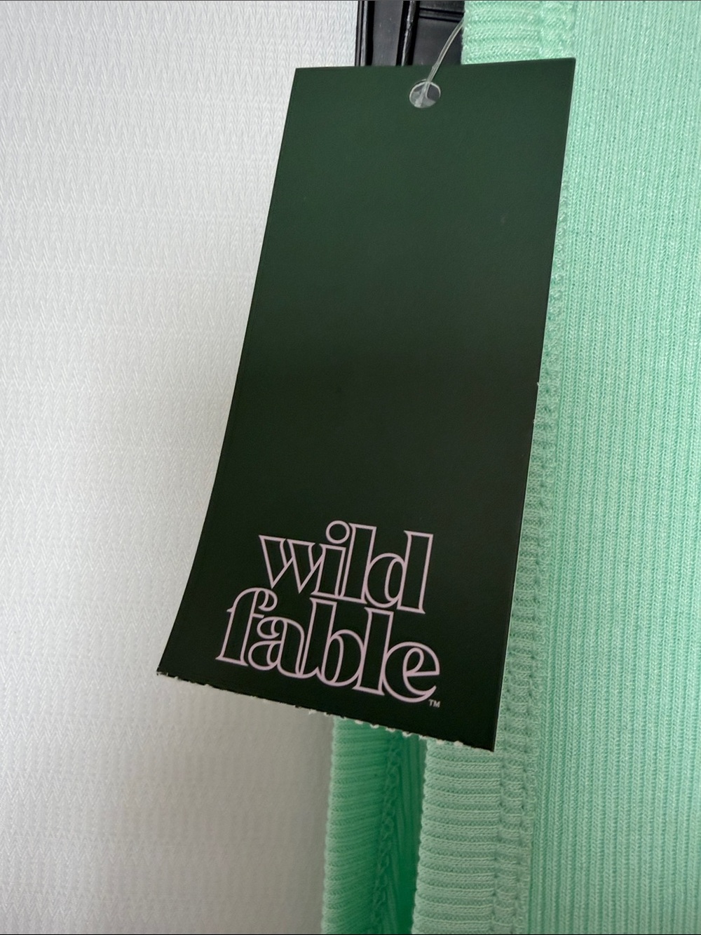 wild fable Mint Green Ribbed Sleeveless Shell-Embroidered Tank NWT - Picture 5 of 5